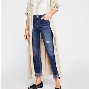 FREE PEOPLE frayed skinny jeans